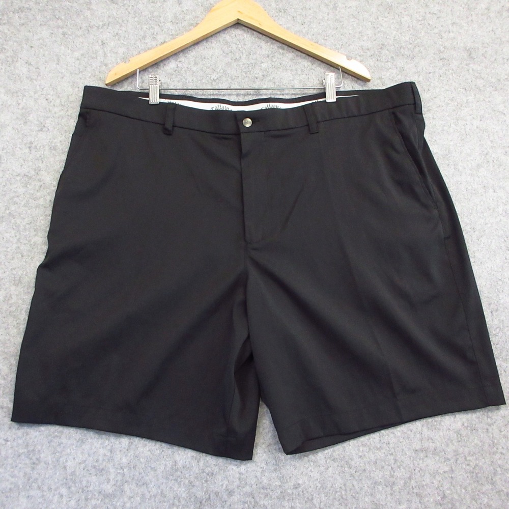 Callaway Golf Shorts Mens 44 Black Performance Stretch Flat Front Casual Active